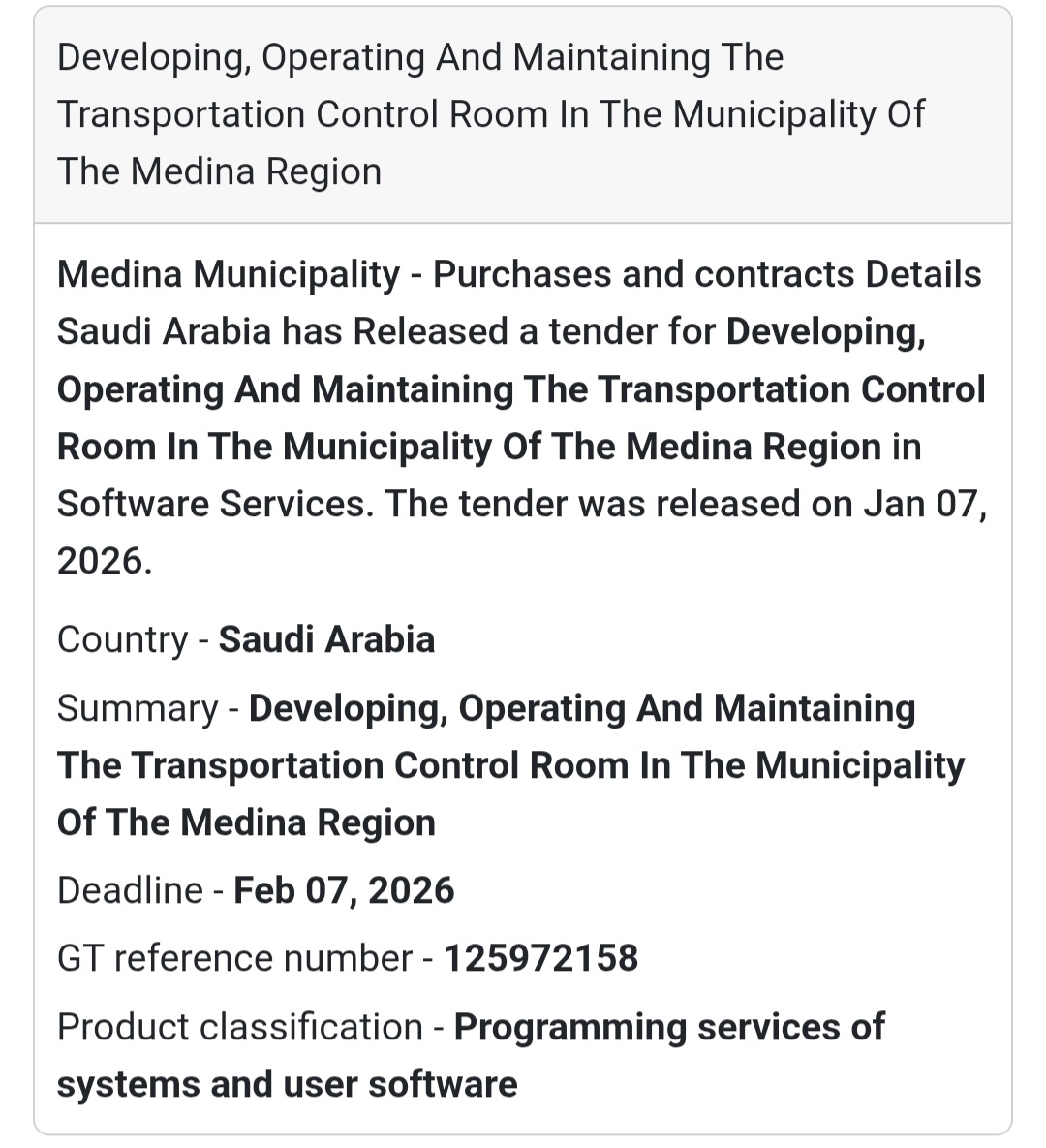 🚦 Transportation Control Room – Medina Municipality