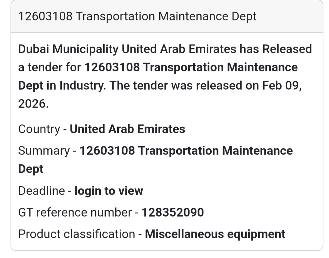 🚧 Transportation Maintenance Dept – Req 12603108