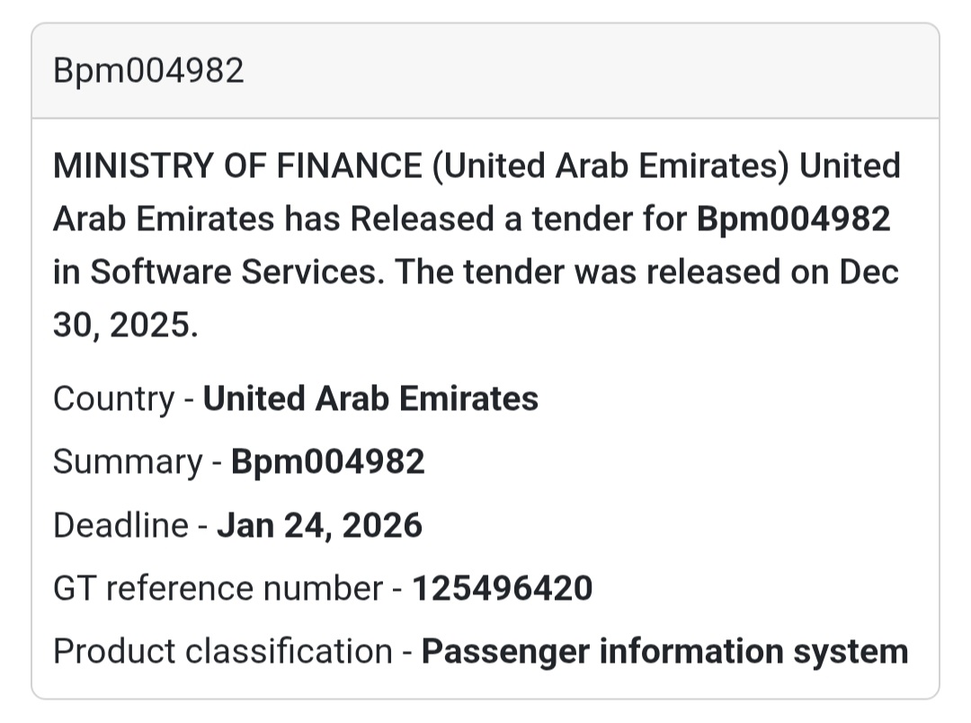 🇦🇪 UAE GOVERNMENT TENDER ALERT 🚨