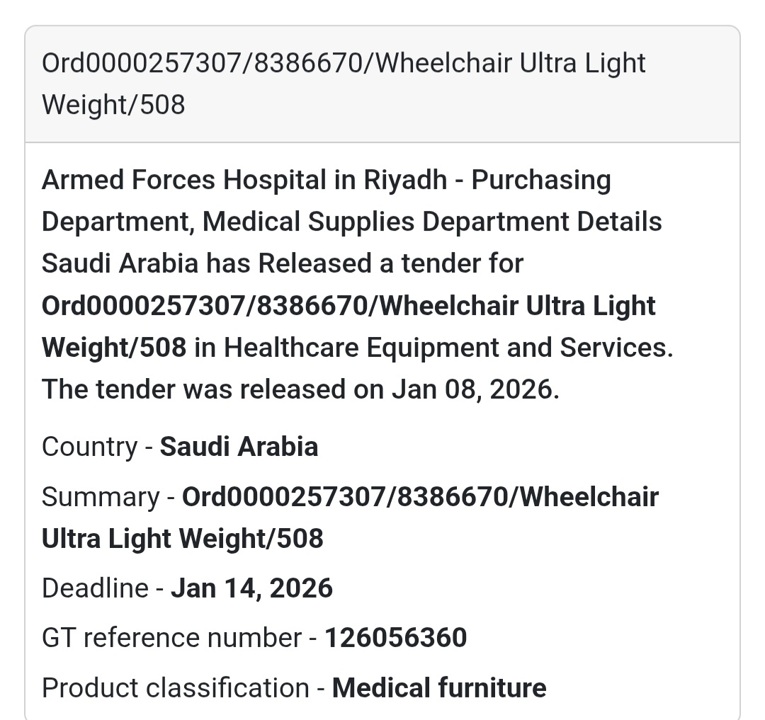 ♿ Ultra-Lightweight Wheelchair