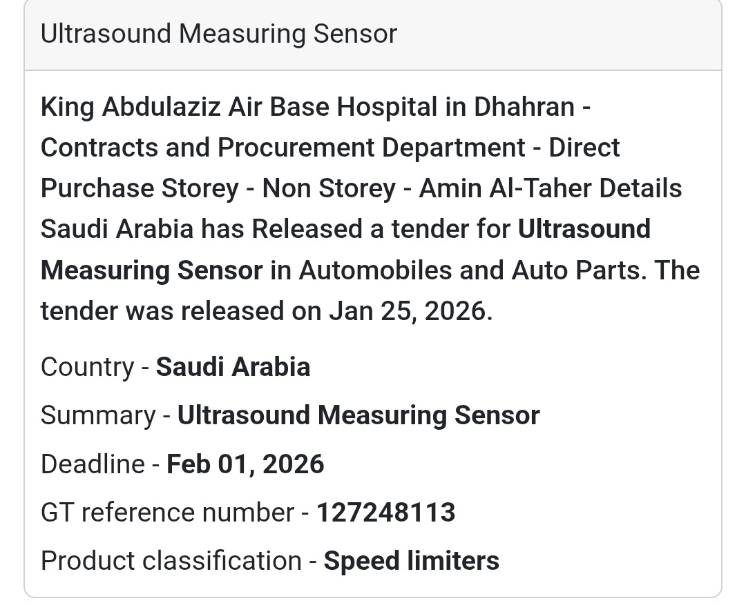 📡 Ultrasound Measuring Sensor