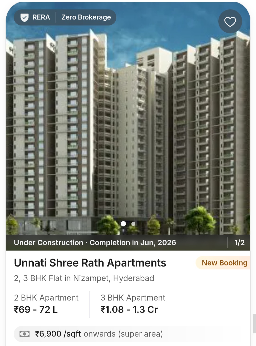🏢 Unnati Shree Rath Apartments – 2 & 3 BHK in Nizampet