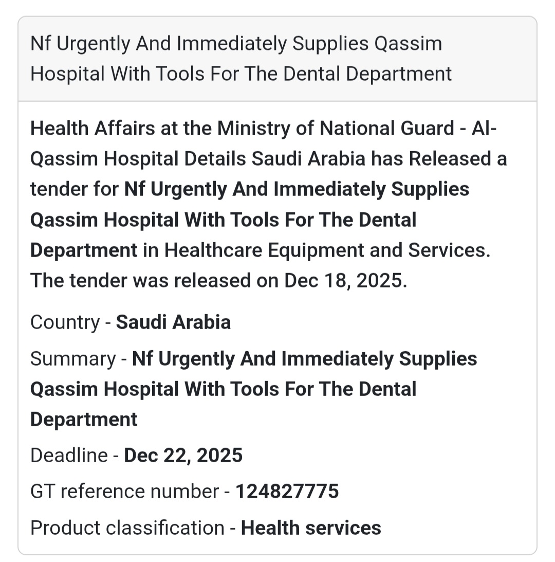 🔔 Urgent Dental Supplies | Saudi Arabia 🇸🇦