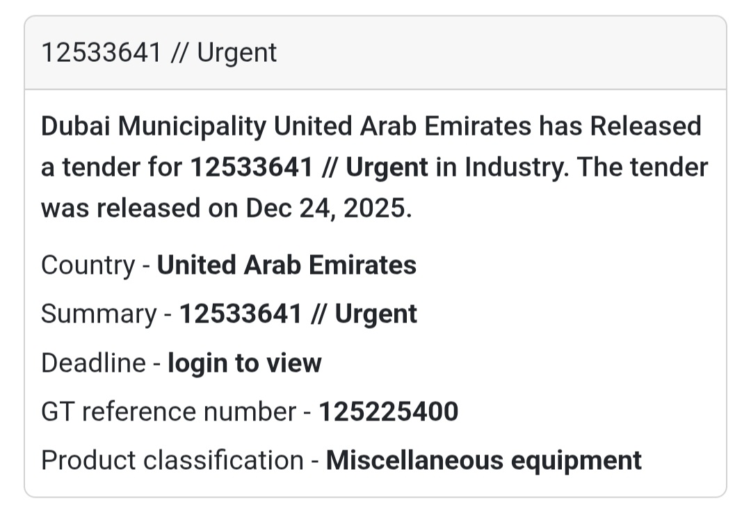 🏗️ Urgent Industrial Equipment (Additional) | UAE 🇦🇪