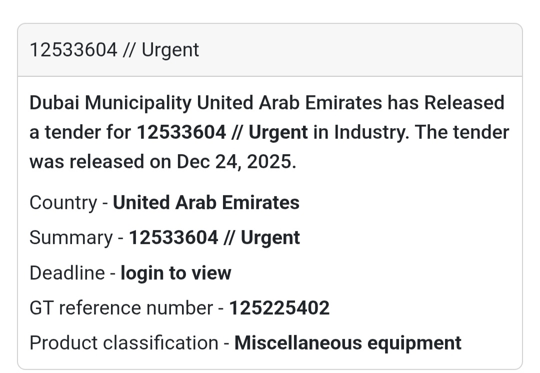 🏗️ Urgent Industrial Equipment (Additional) | UAE 🇦🇪