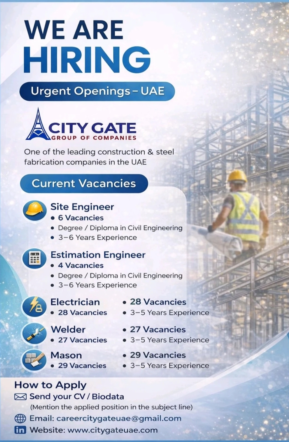 🚨 URGENT JOB OPENINGS – UAE 🇦🇪