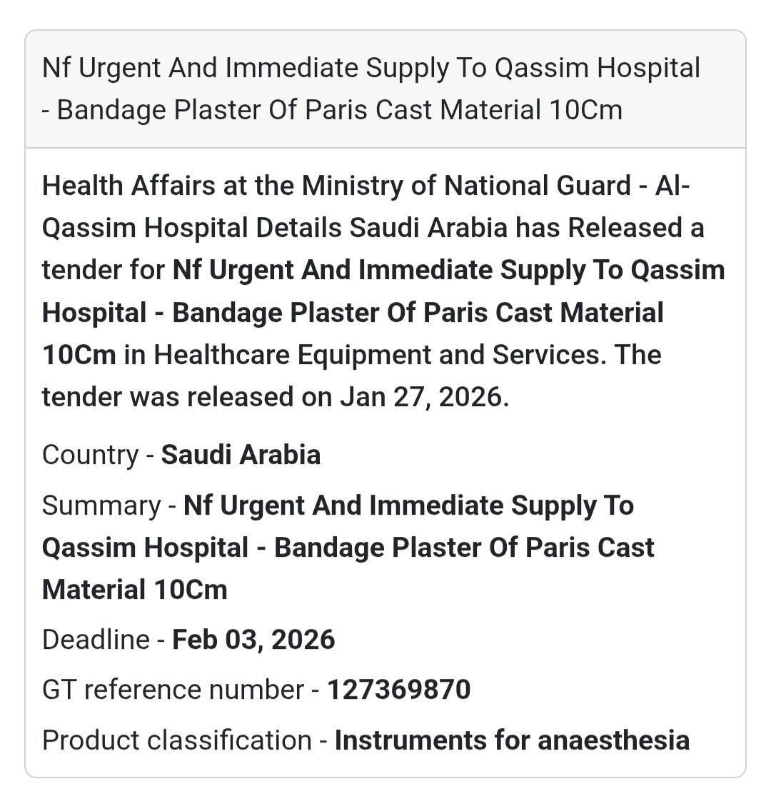 🩺 Urgent Supply – Plaster of Paris Bandage (10 cm)