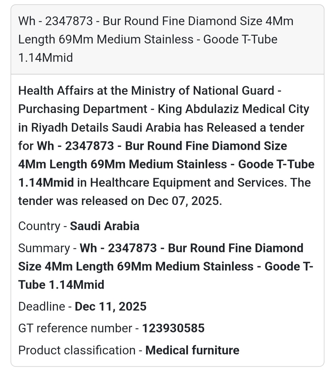 🚨 Urgent Tender Alert – Saudi Arabia 🇸🇦