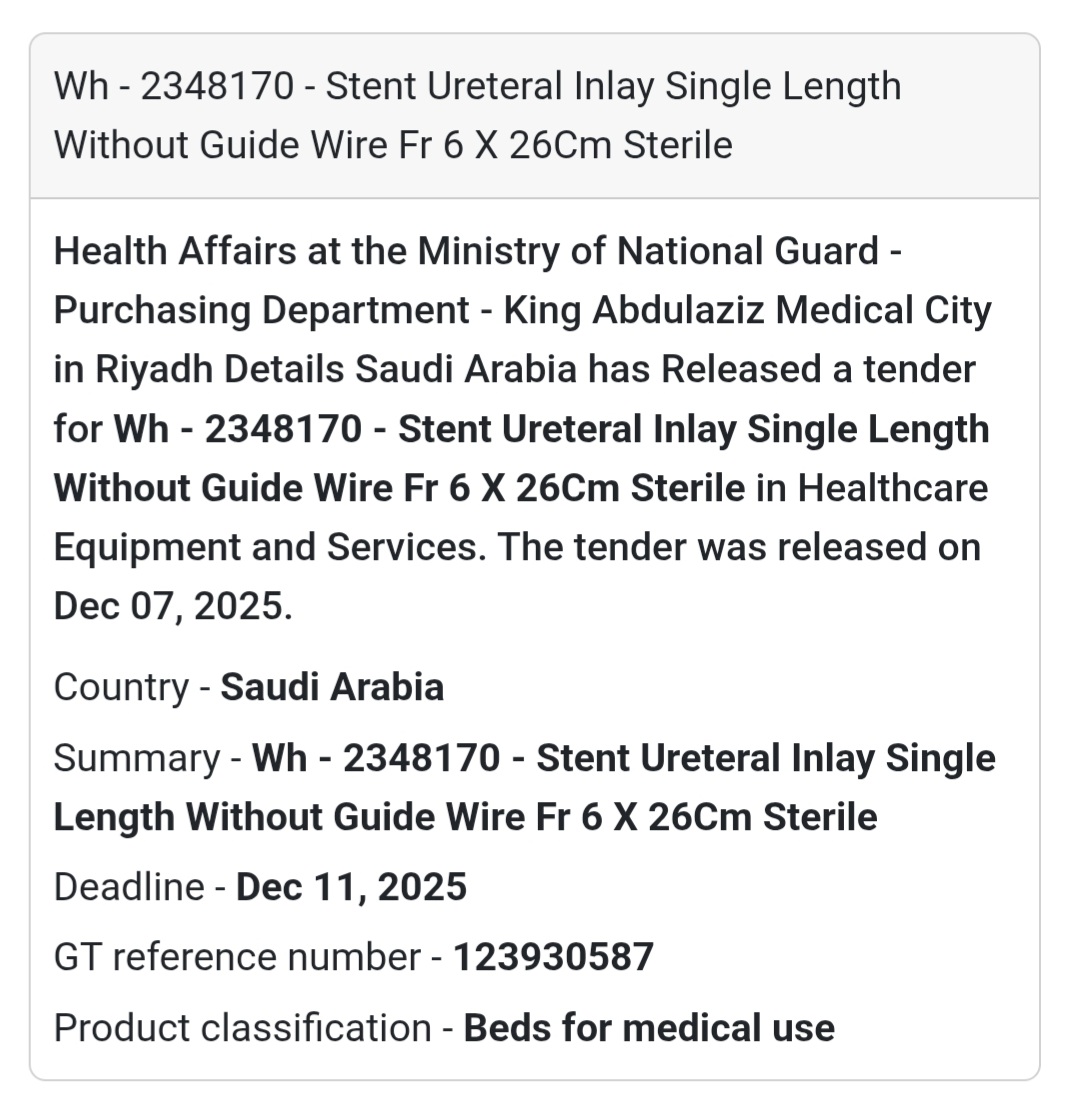 🚨 Urgent Tender Alert – Saudi Arabia 🇸🇦