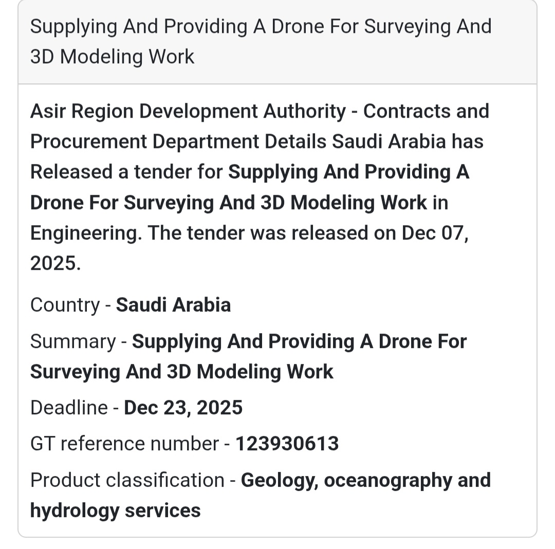 🚨 Urgent Tender Alert – Saudi Arabia 🇸🇦