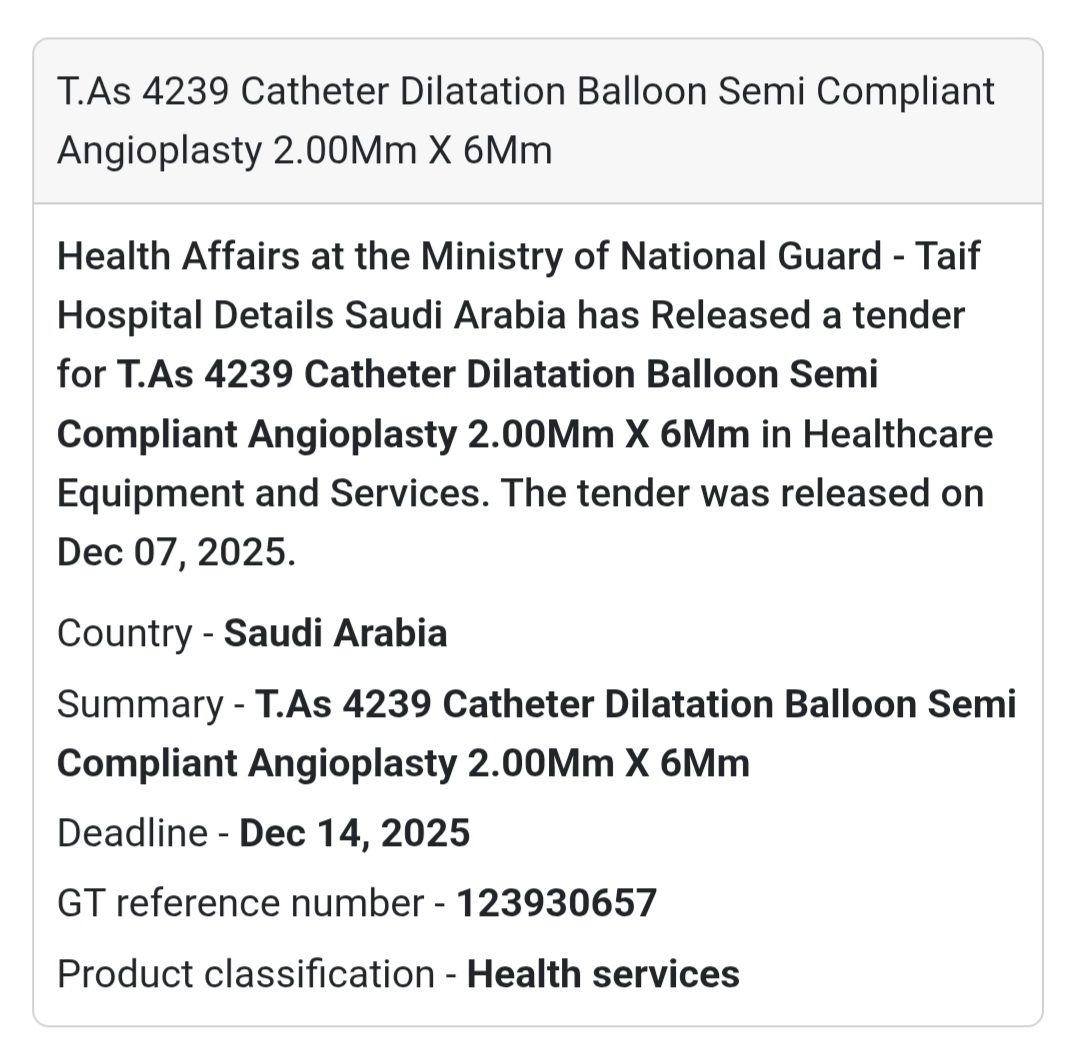 🚨 Urgent Tender Alert – Saudi Arabia 🇸🇦
