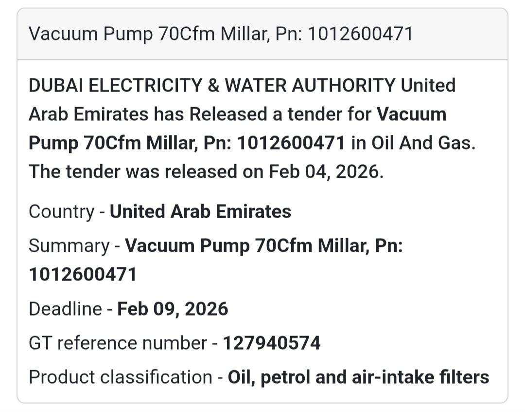 🛢️ Vacuum Pump 70 CFM (Millar)