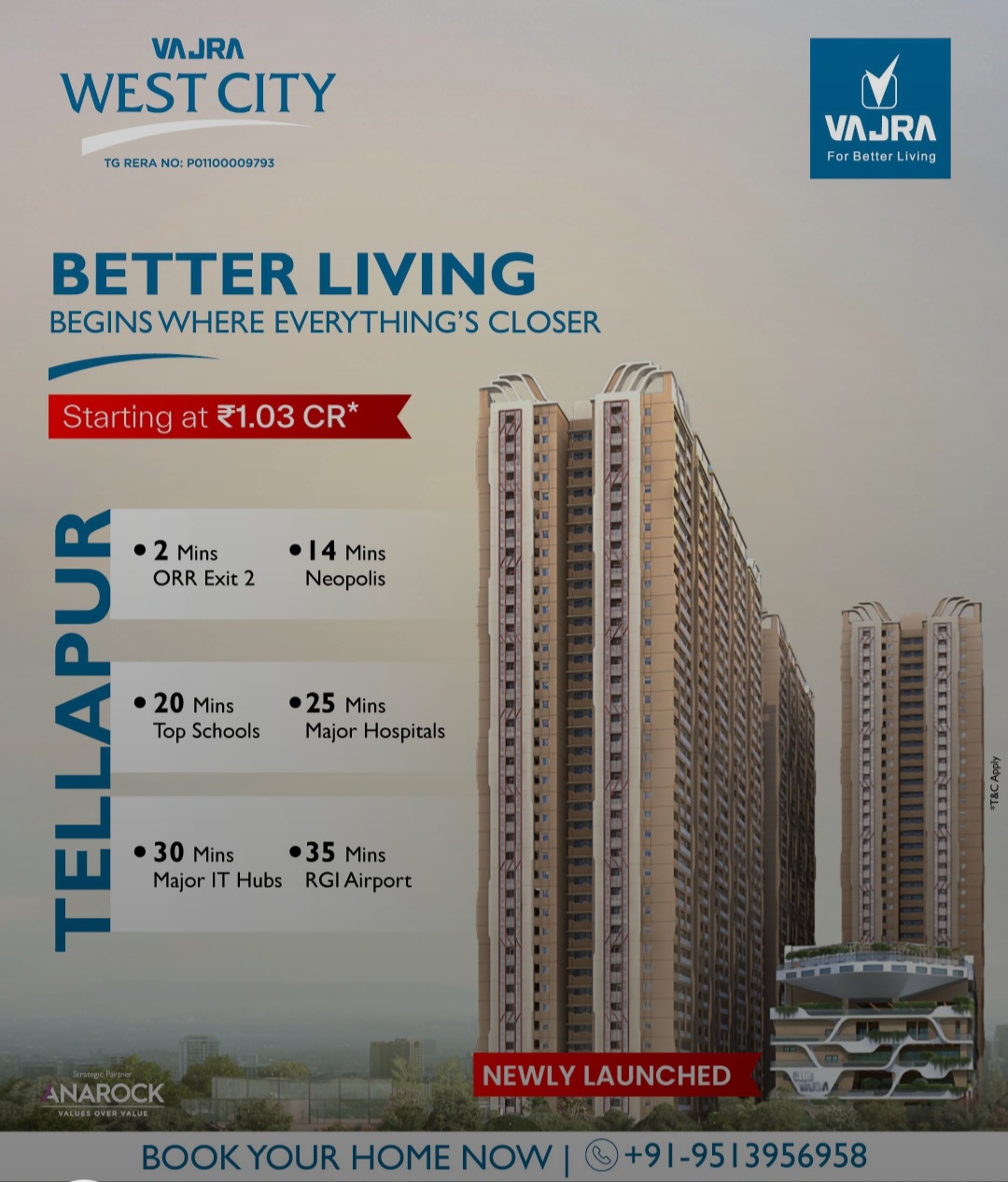 🏙️ Vajra West City – Tellapur