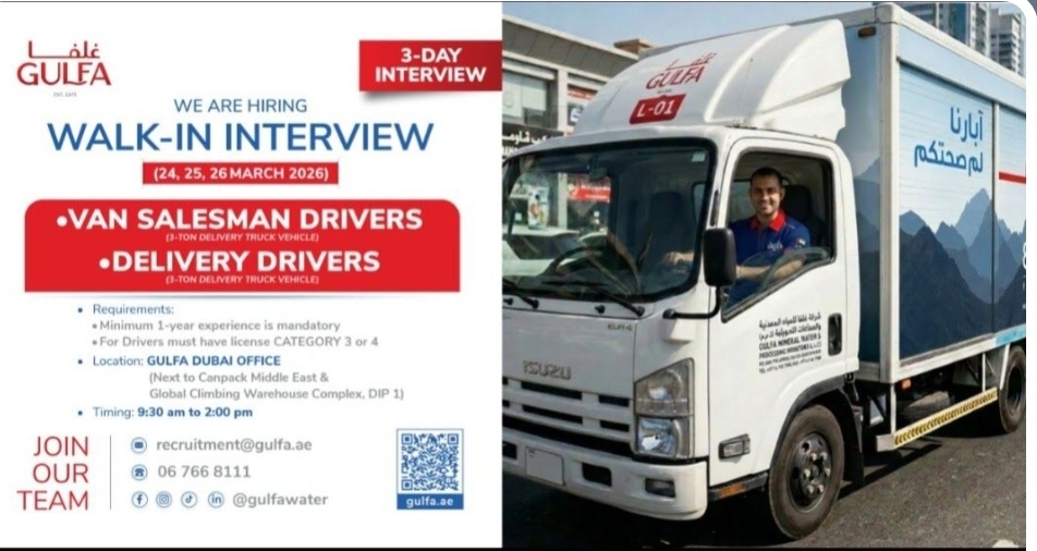 🚚 VAN SALESMAN & DELIVERY DRIVERS | DUBAI