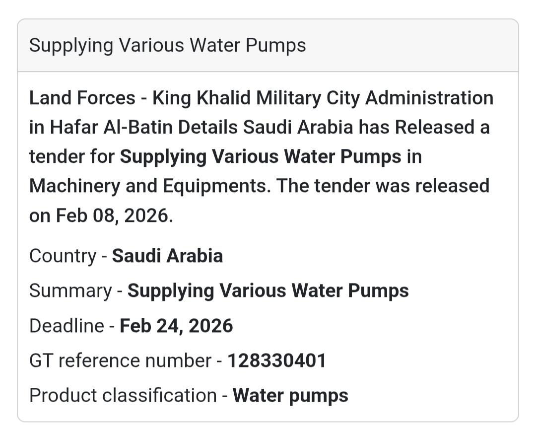 💧 Various Water Pumps
