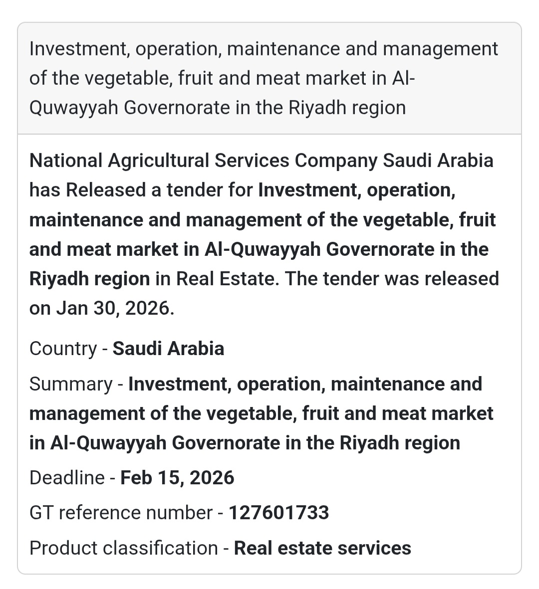 🥩 Vegetable, Fruit & Meat Market – Al-Quwayyah