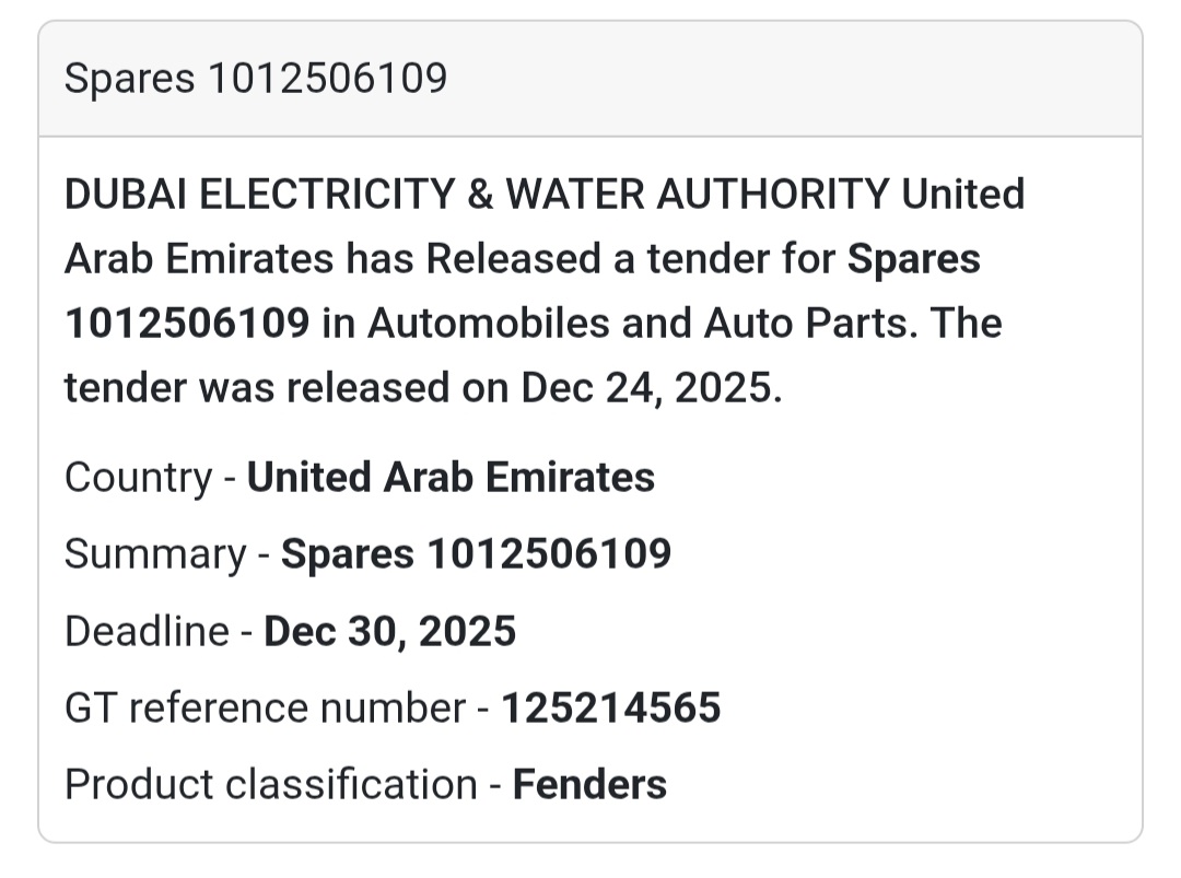 🚙 Vehicle Spares Supply | UAE 🇦🇪