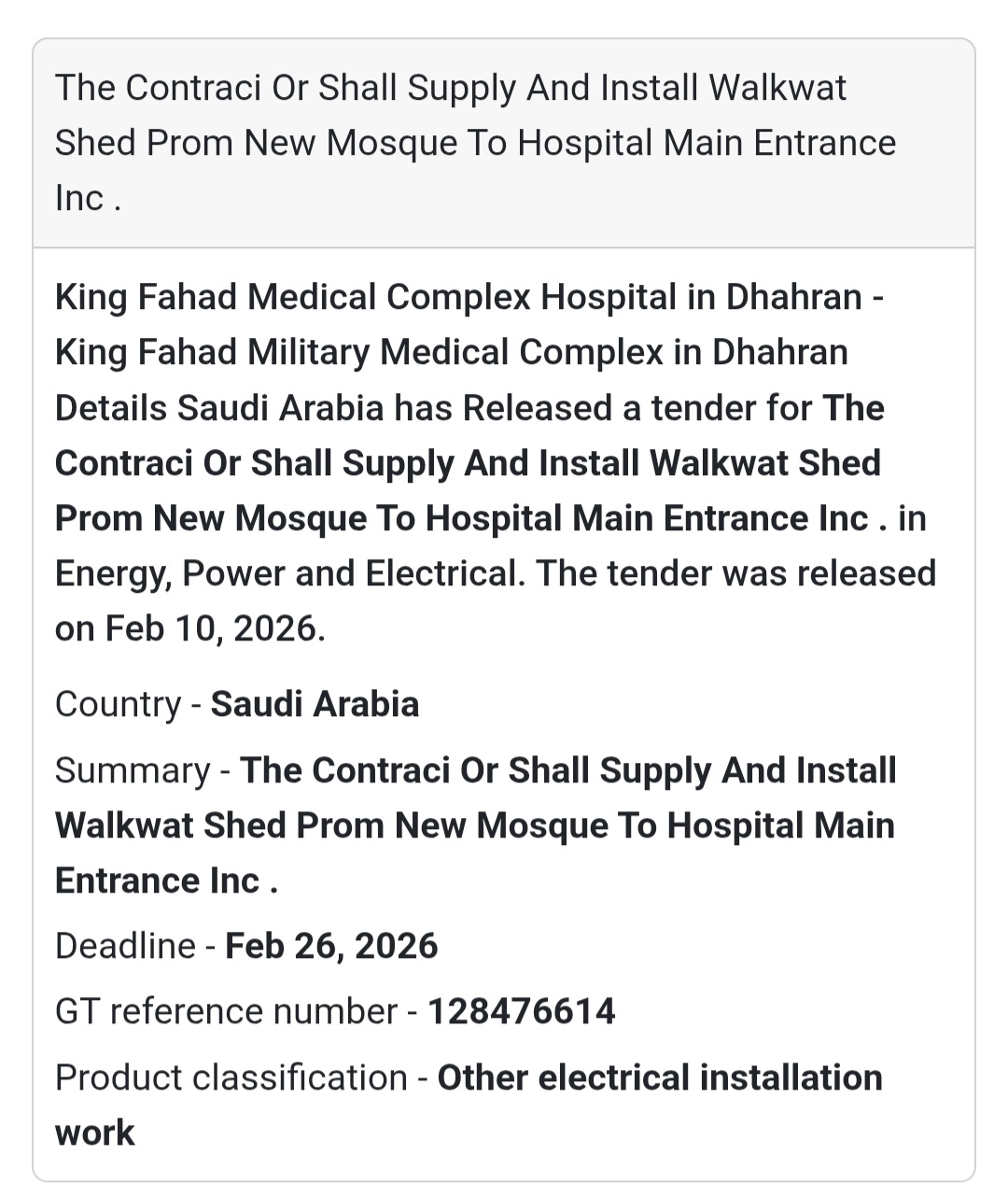 Walkway Shed Installation