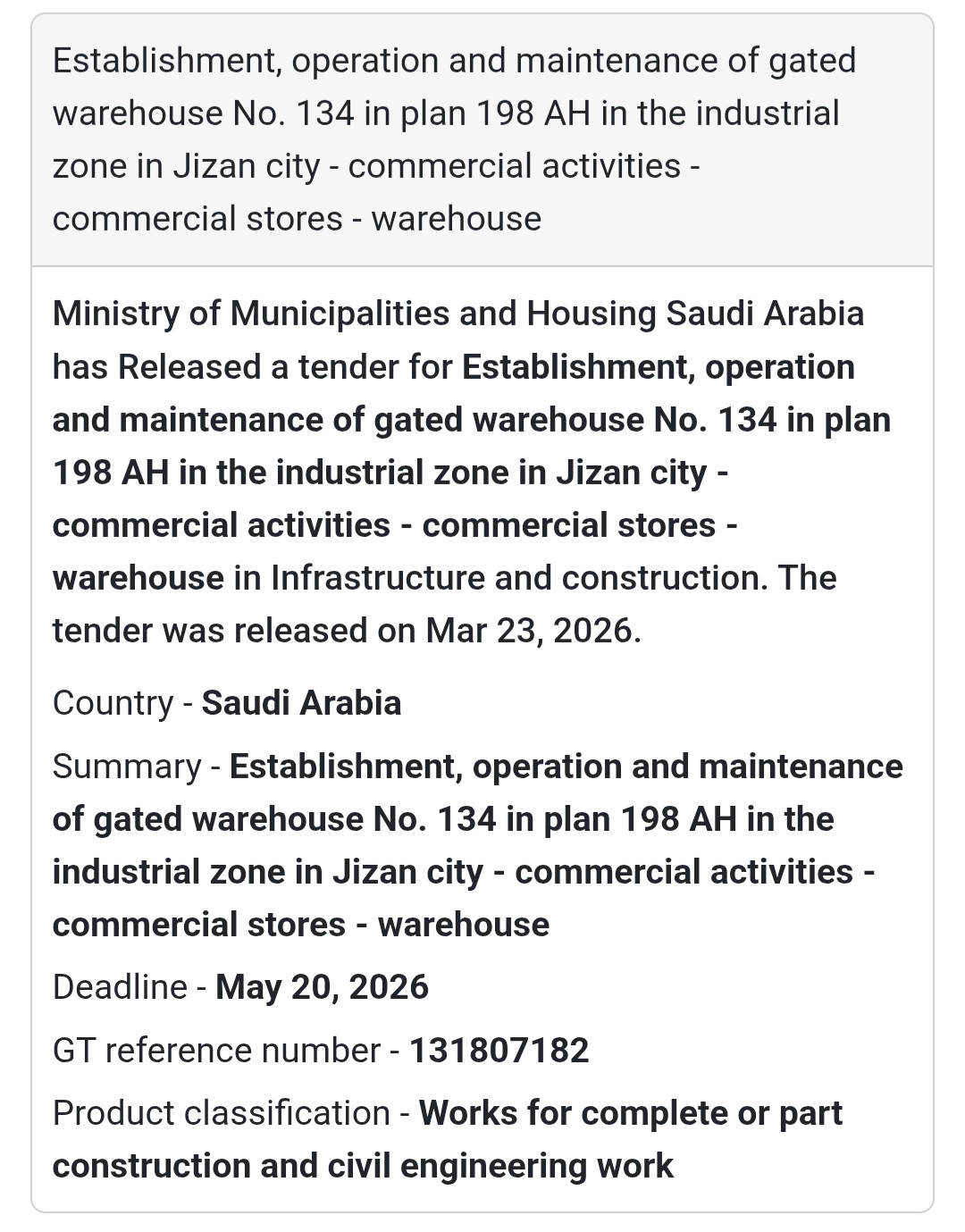 🏢 Warehouse Development Project