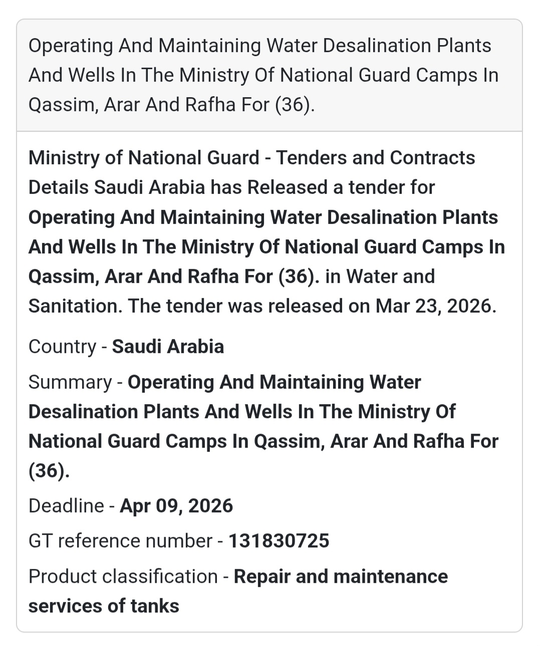 💧 Water & Desalination Project