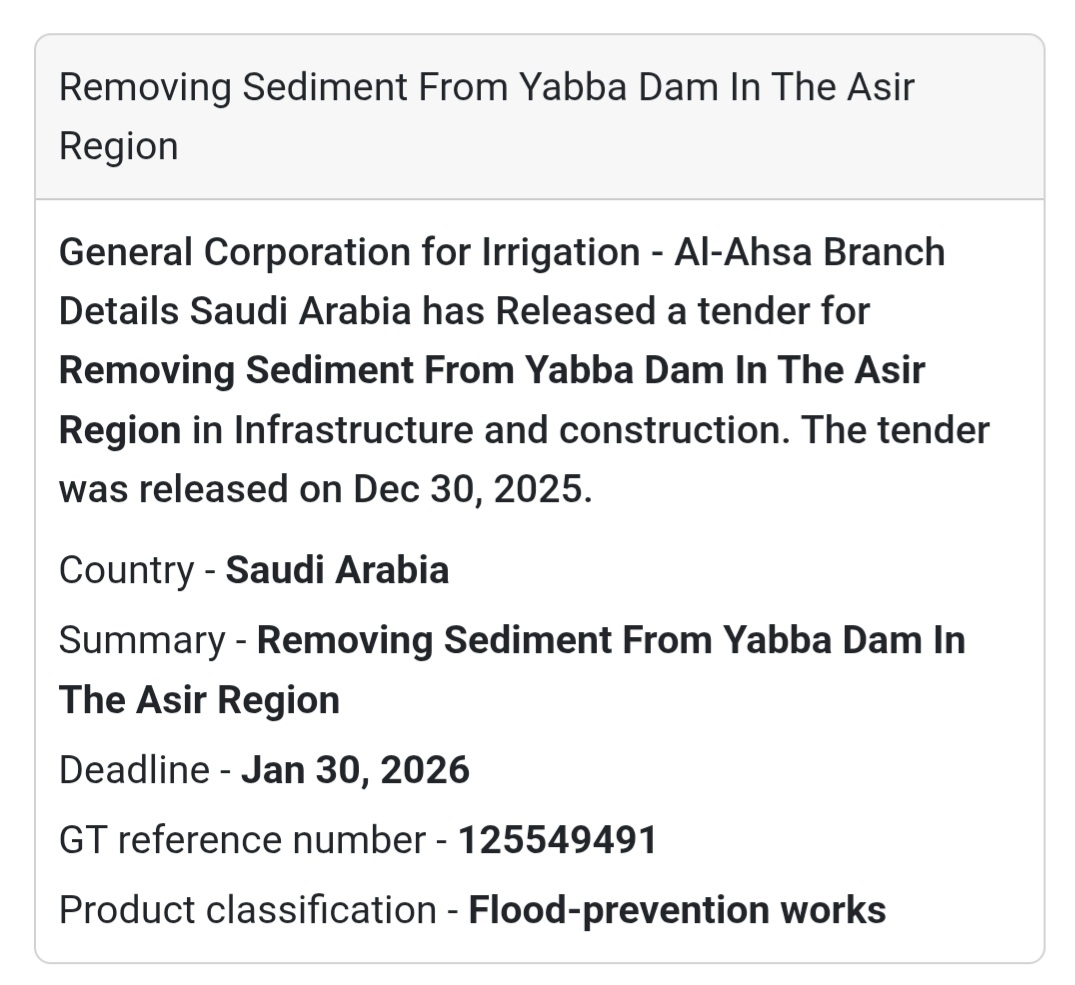 🌊 Water & Flood-Control Tender