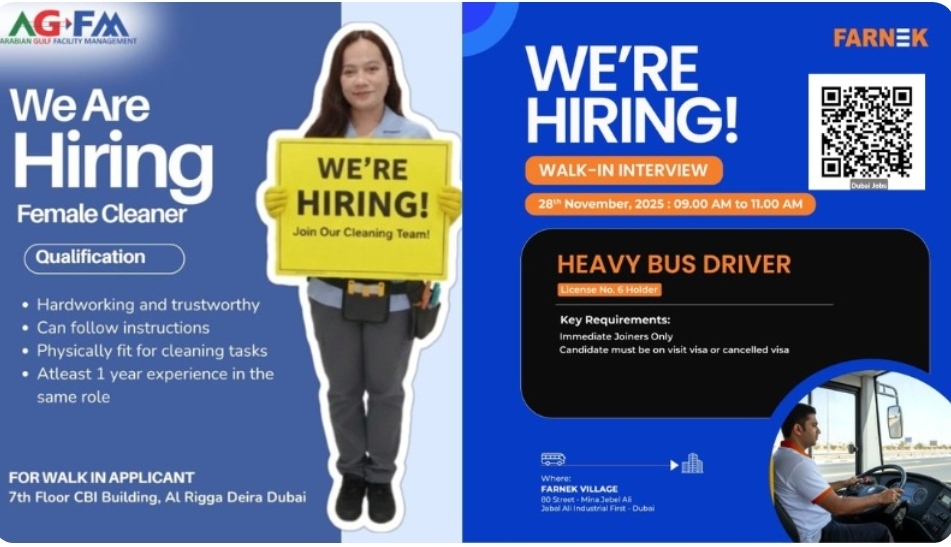 🌟 We Are Hiring – Female Cleaners in Dubai! 🇦🇪