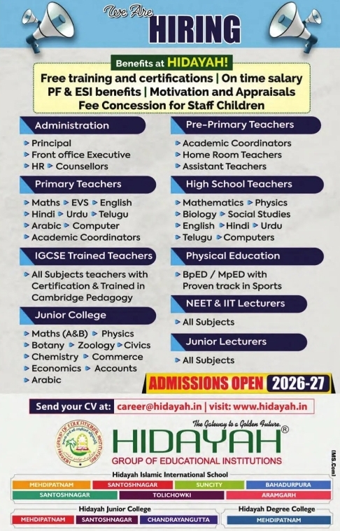 📢 WE ARE HIRING – HIDAYAH GROUP