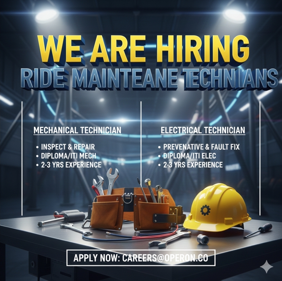 🎢🔧 WE ARE HIRING | RIDE MAINTENANCE TECHNICIANS 🔧🎢