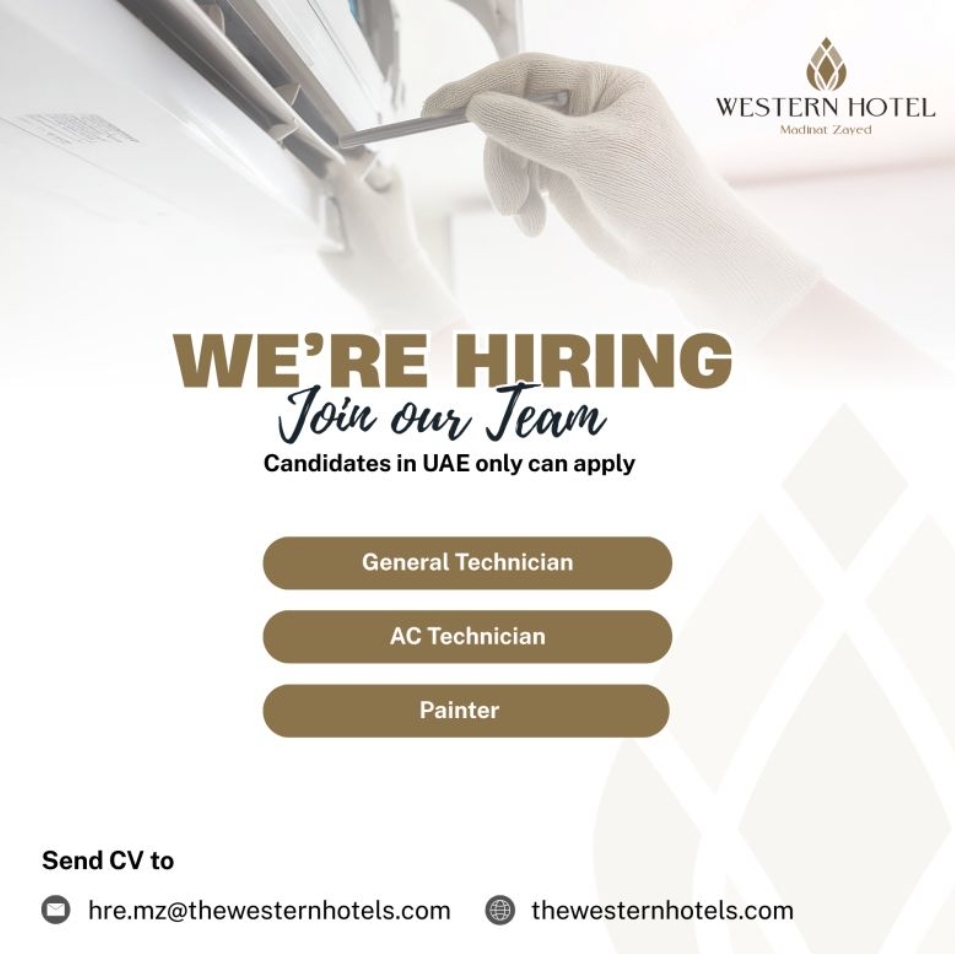 🚨 WESTERN HOTEL CAREERS – UAE 🇦🇪 🚨