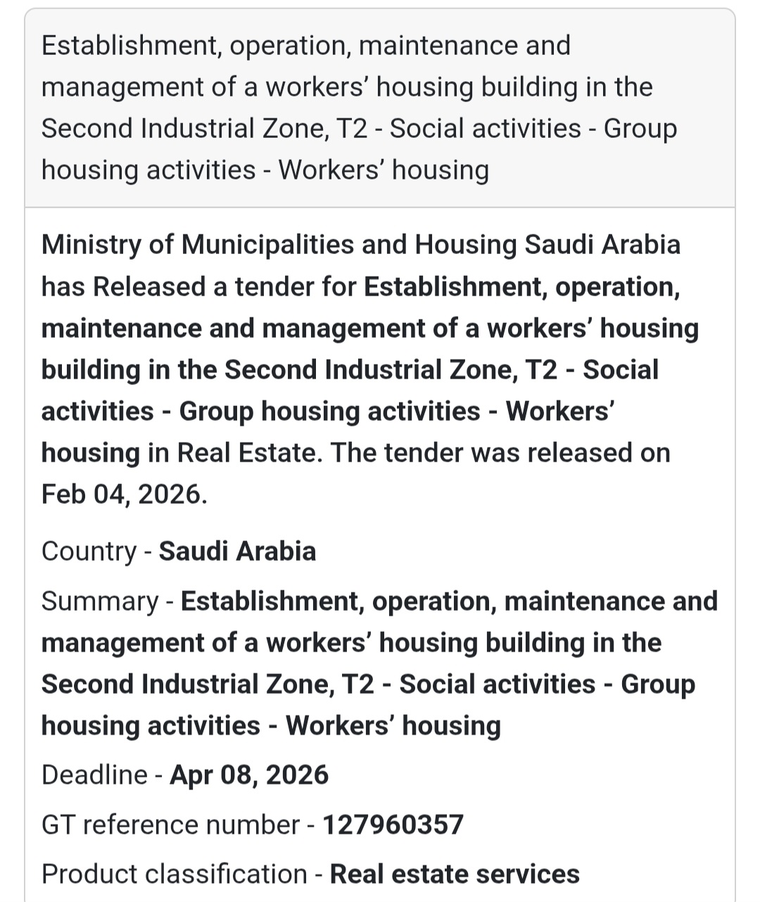 🏘️ Workers’ Housing Building – Second Industrial Zone (T2)