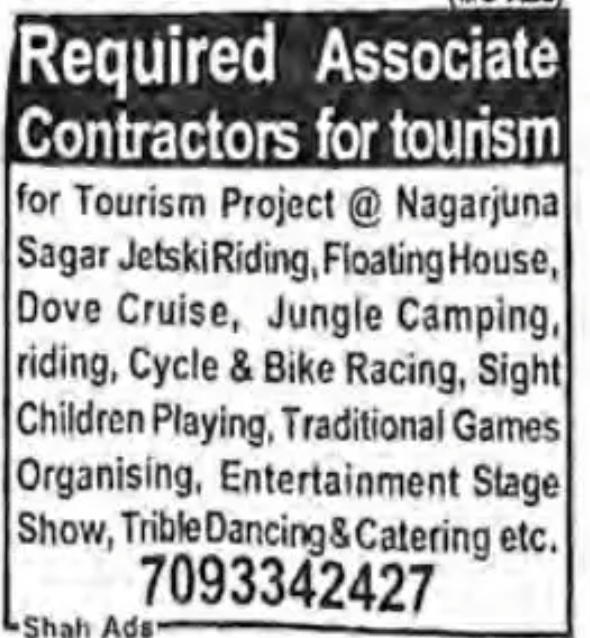 Associate contractors for tourism...