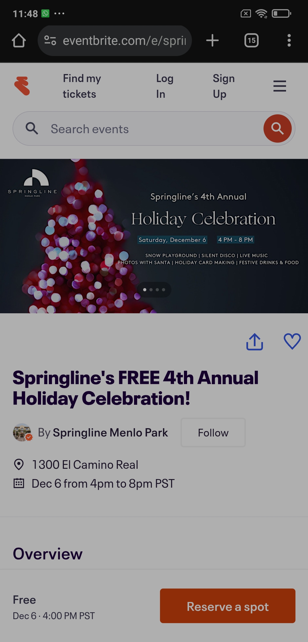 Springline's FREE 4th Annual Holiday Celebration!