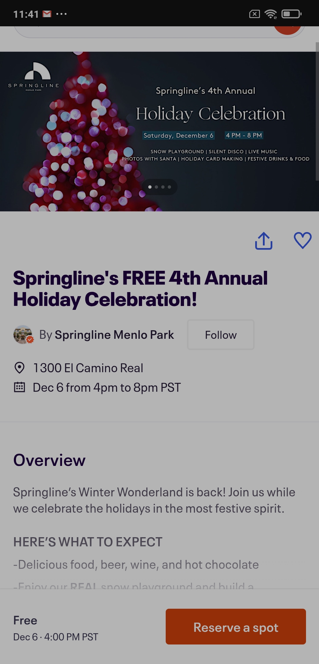 Springline's FREE 4th Annual Holiday Celebration!