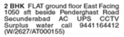 2 BHK Flat For Sale in Secunderabad