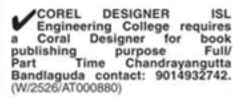 Hiring Corel Designer