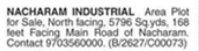 Nacharam Industrial Area Plot for Sale