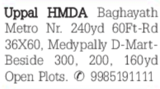 Premium Plots for Sale in Uppal HMDA Bhagayath
