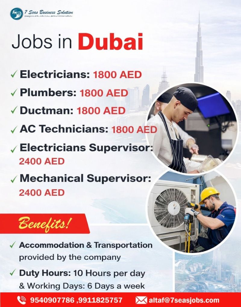 Urgent Hiring for Dubai