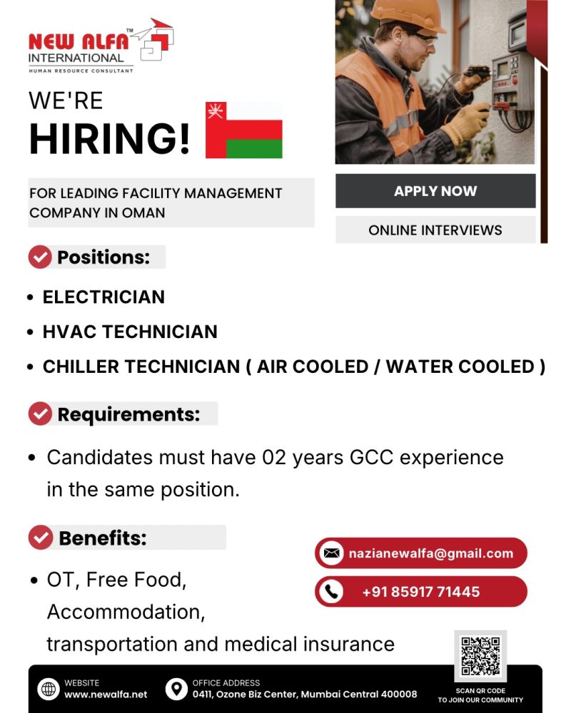 Urgent Hiring for Oman
