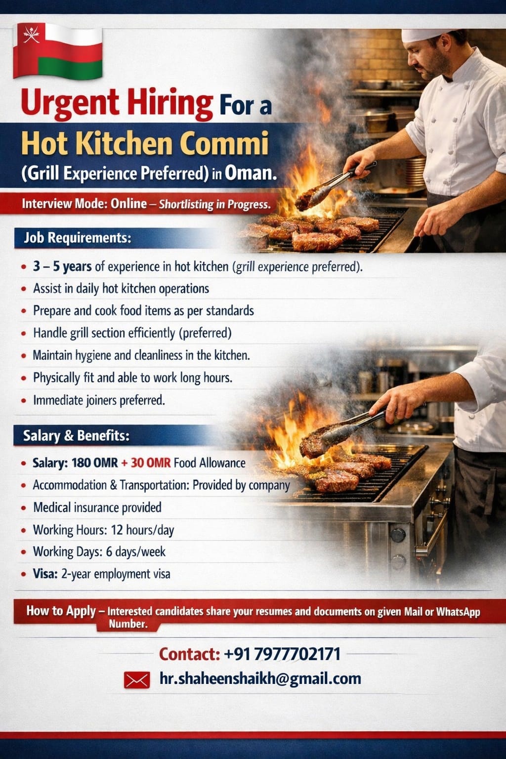 Urgent Hiring for Oman