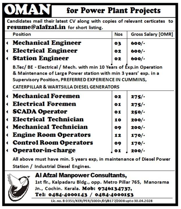 Urgent Hiring for Oman