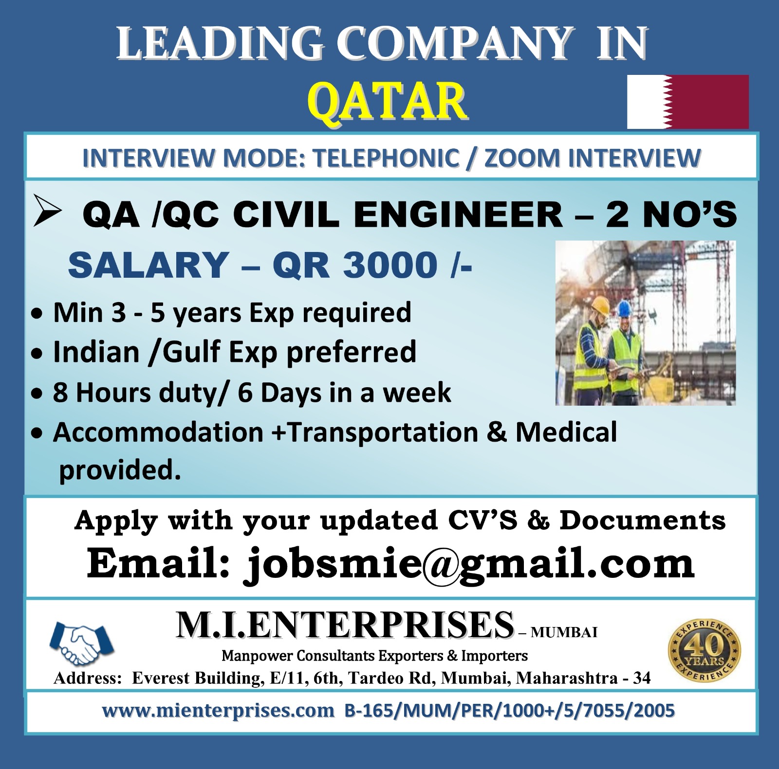 Urgent Hiring for Qatar