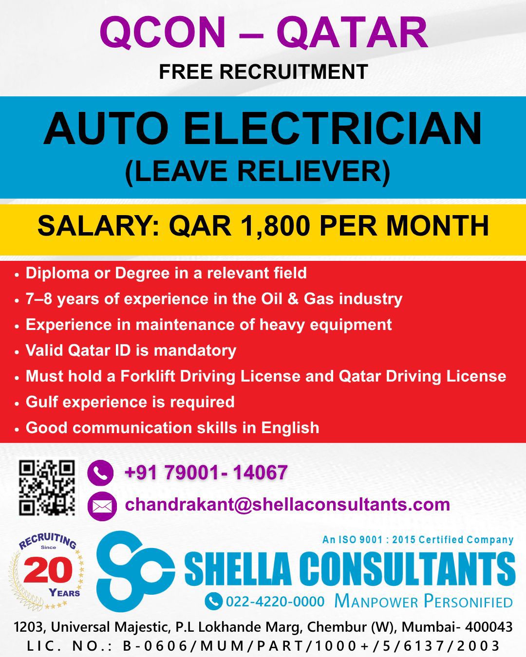 Urgent Hiring for Qatar