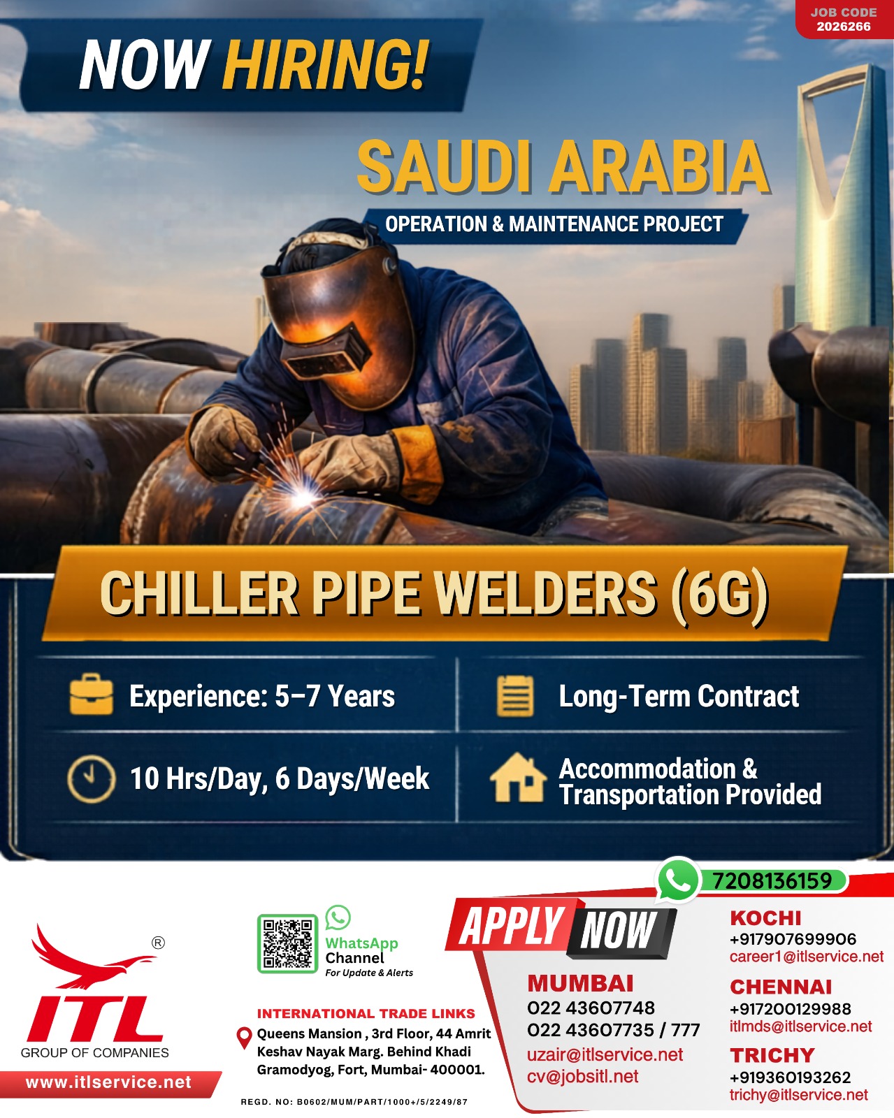 Urgent Hiring for Saudi Arabia