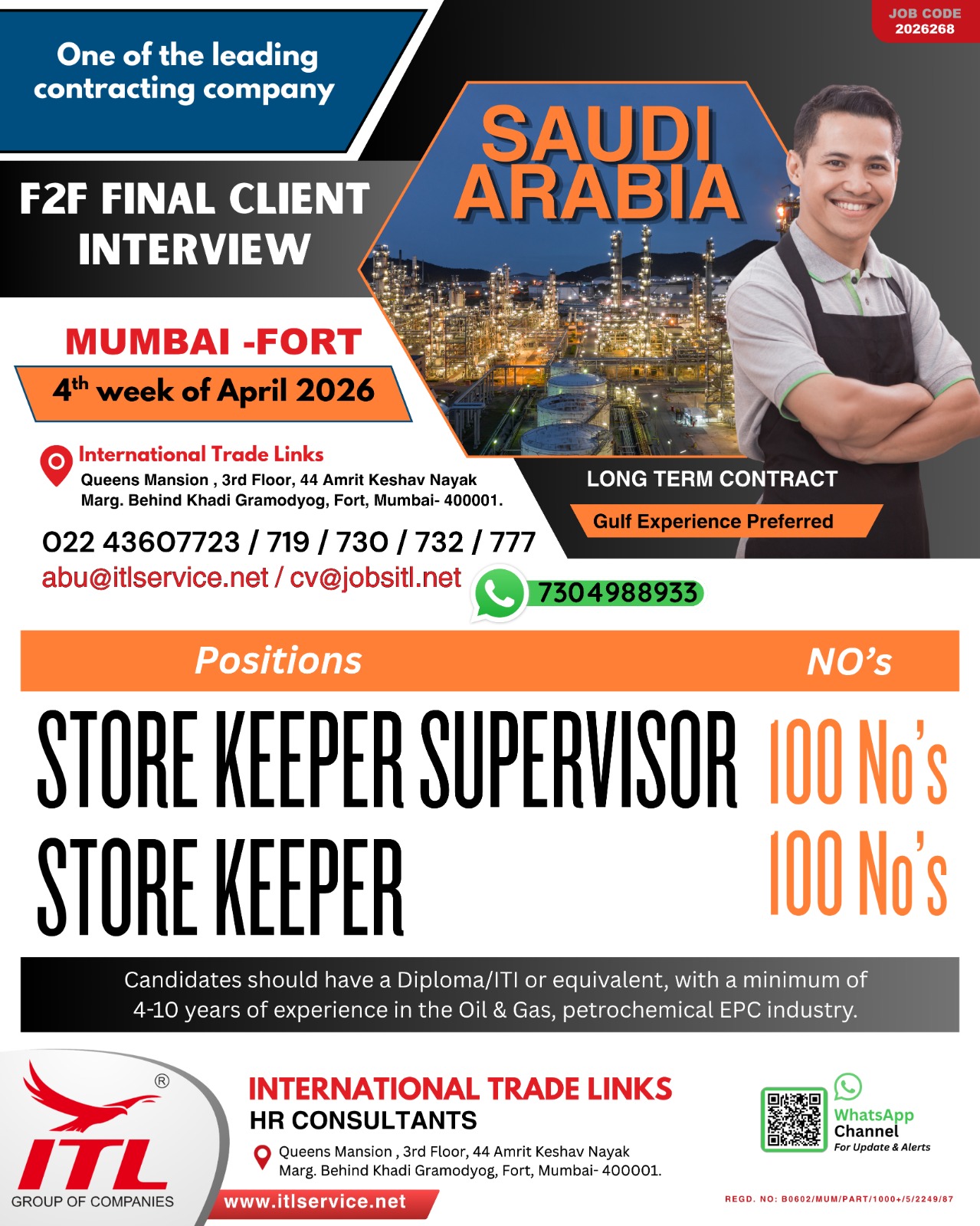 Urgent Hiring for Saudi Arabia