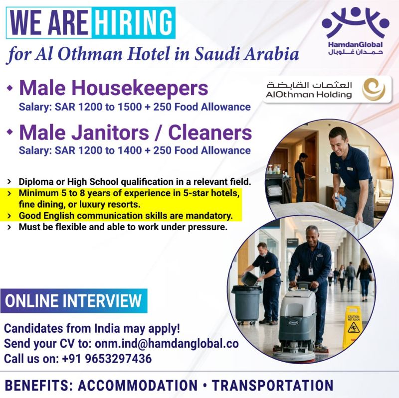 Urgent Hiring for Saudi Arabia