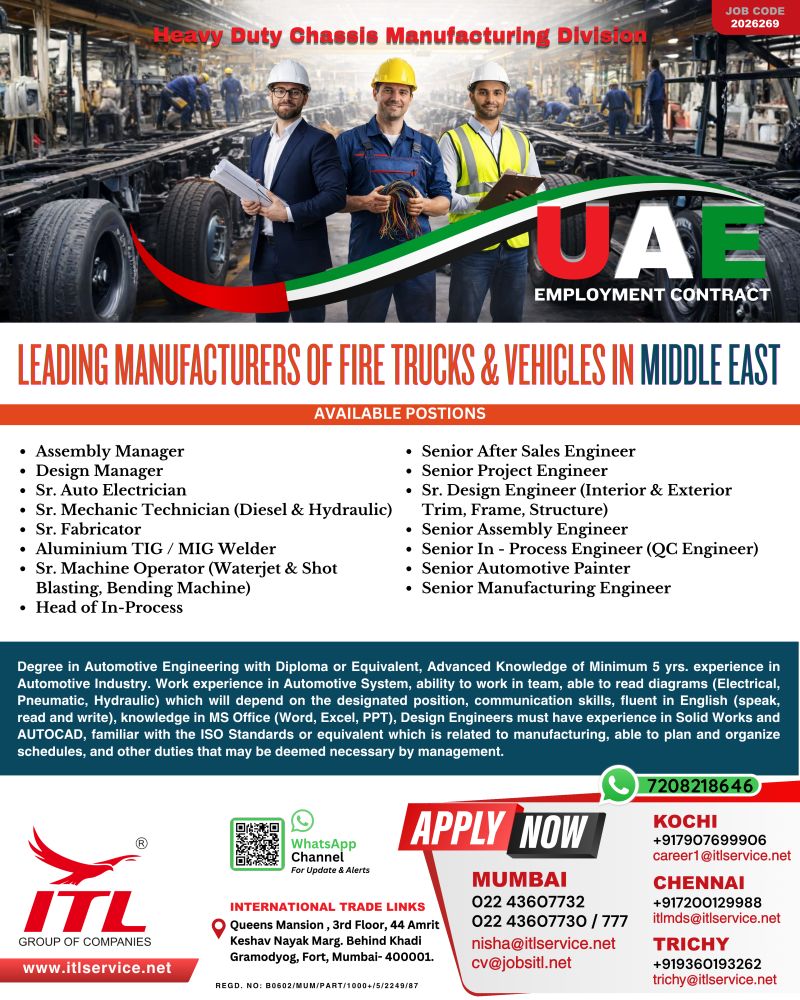 Urgent Hiring for UAE