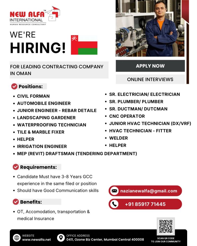 Urgent Hiring Oman