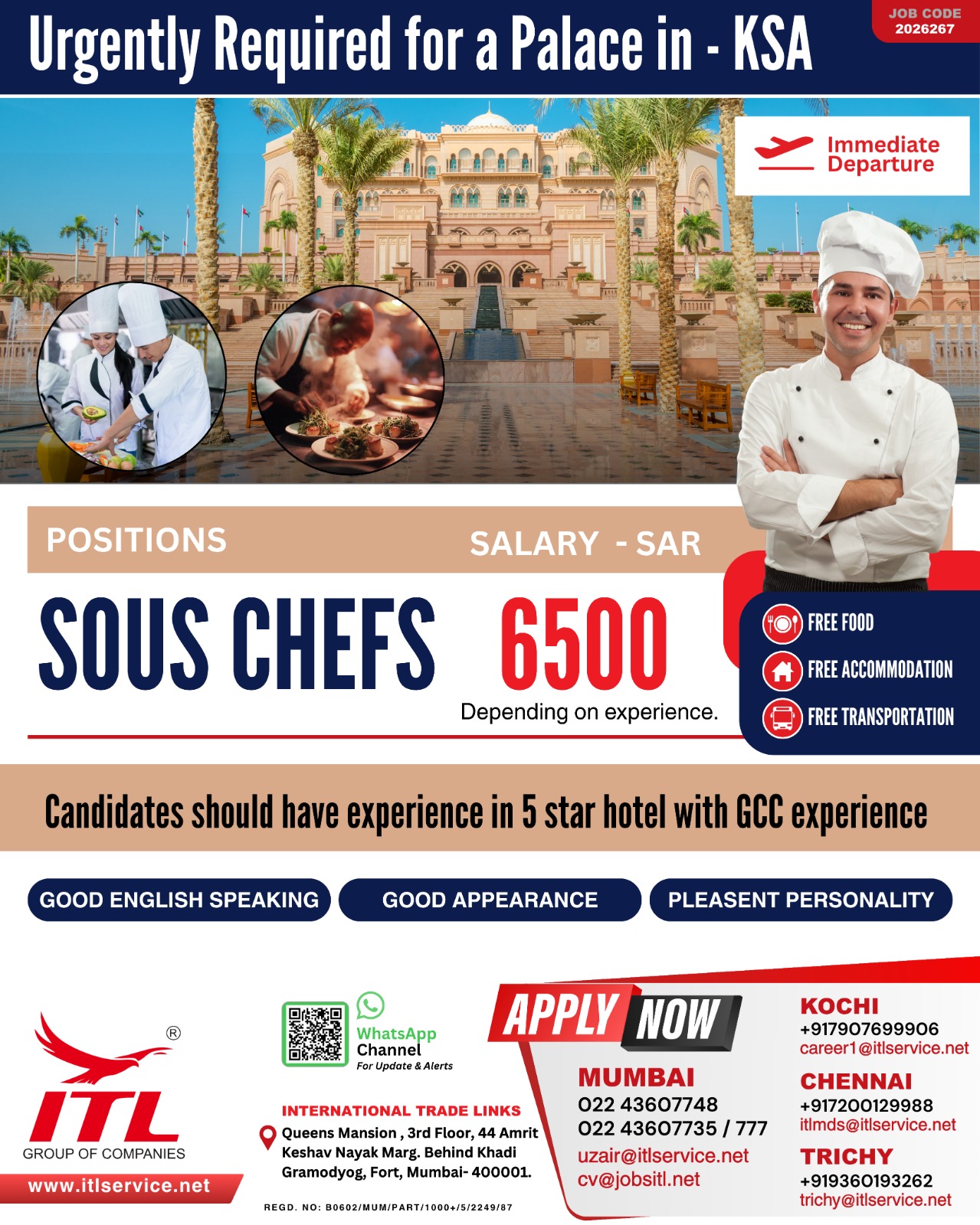 Urgent Requirement For KSA