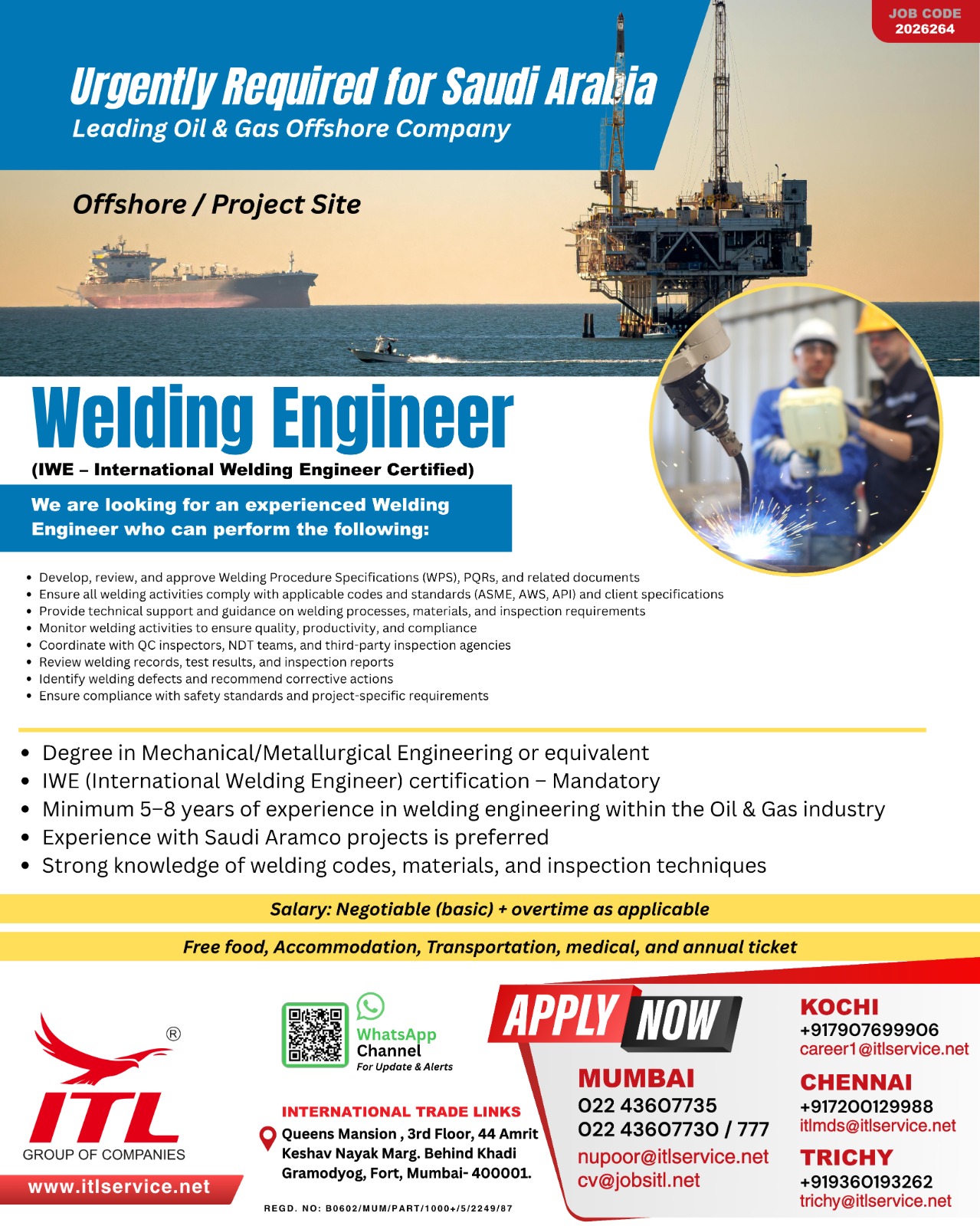 Urgent Requirement For Saudi Arabia